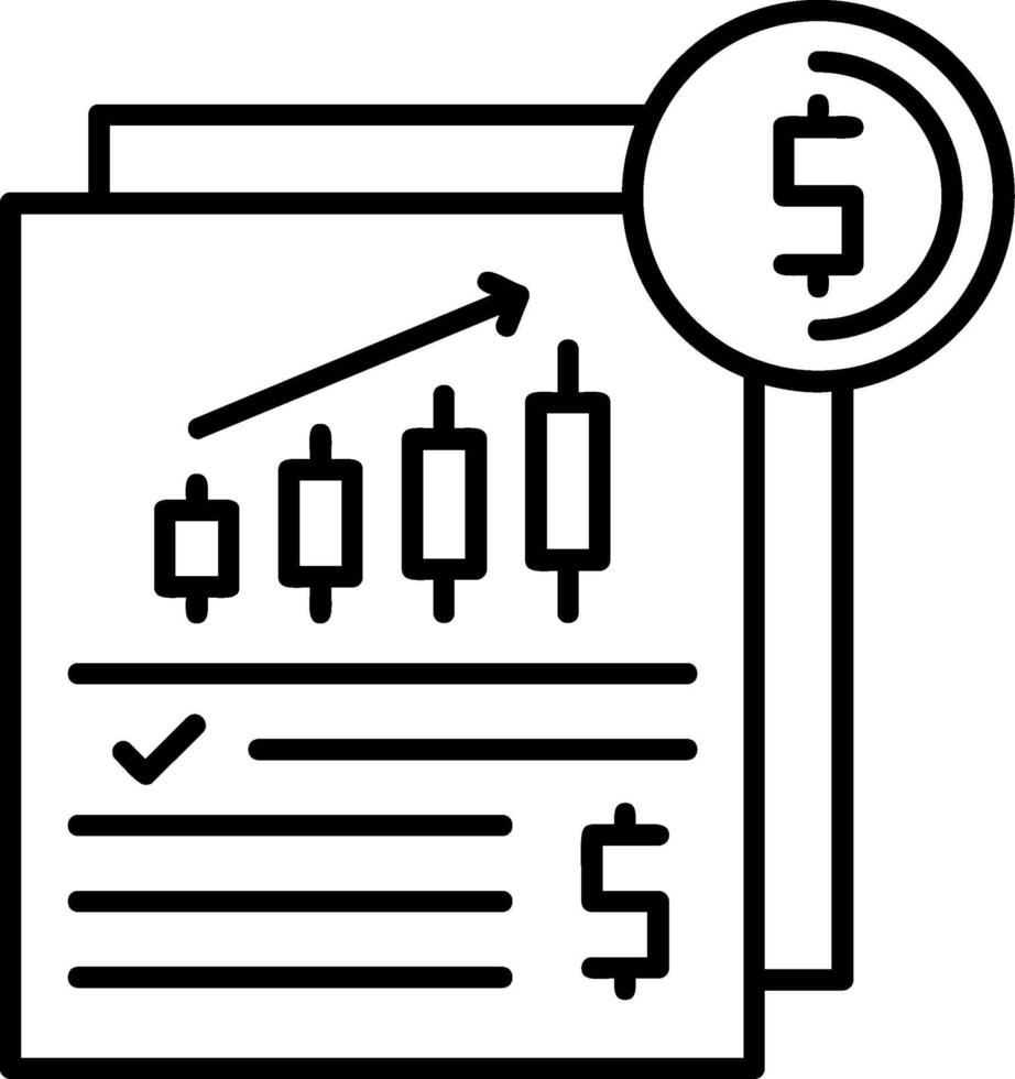 Financial Statement Outline Icon vector