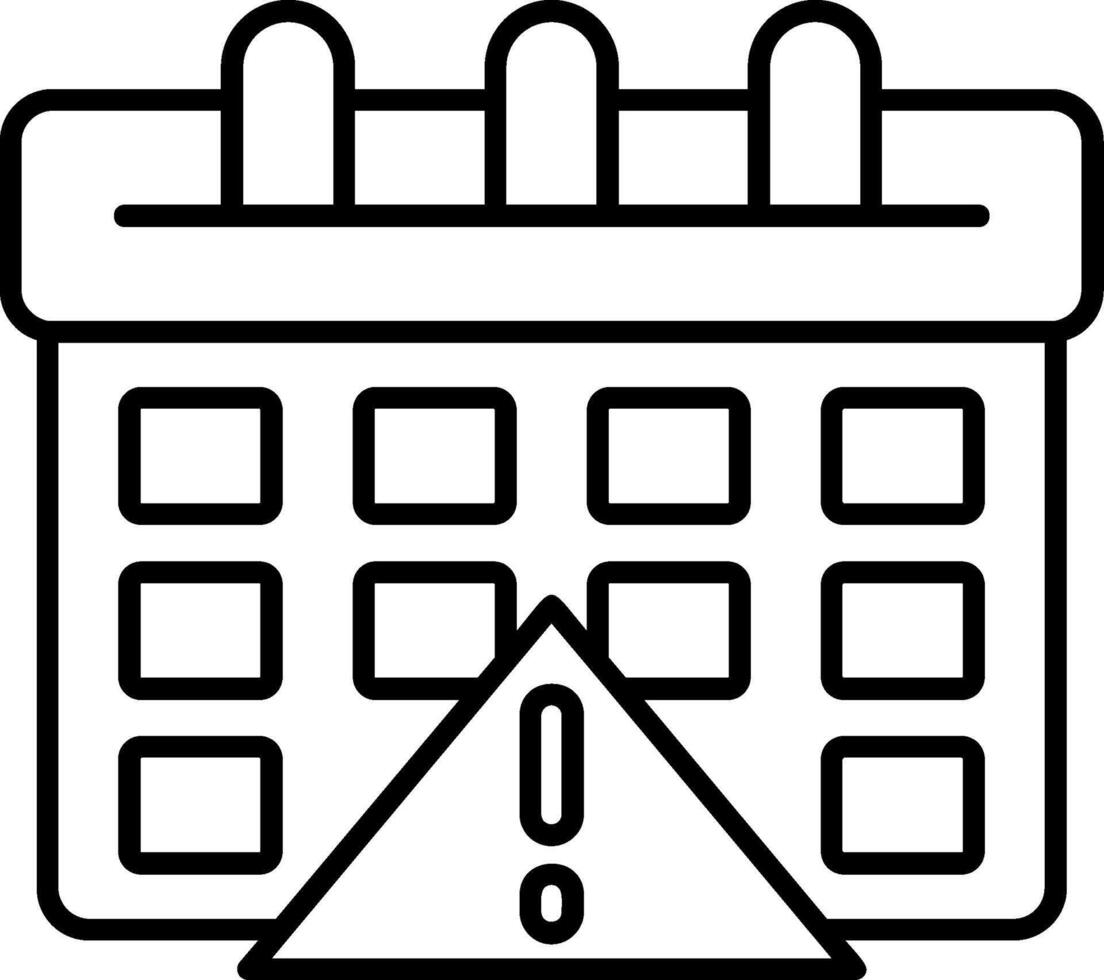 Deadline Outline Icon vector