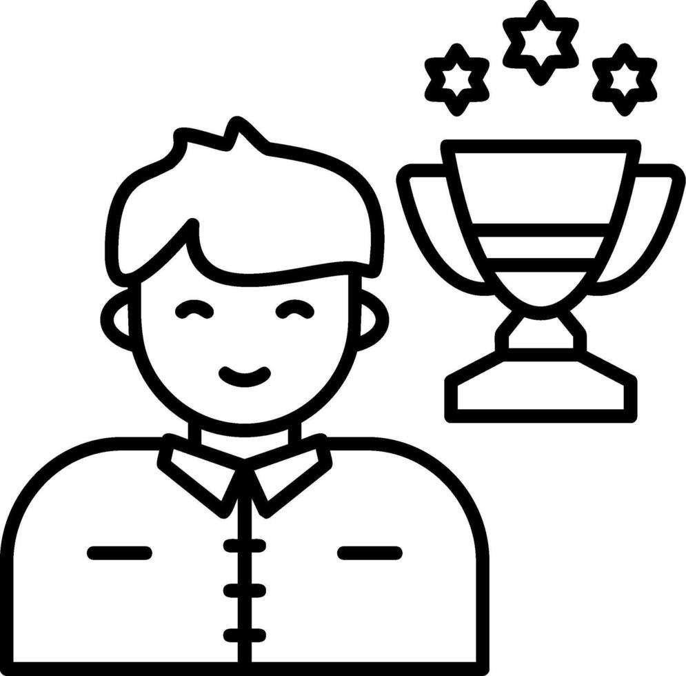 Success Outline Style Icon vector