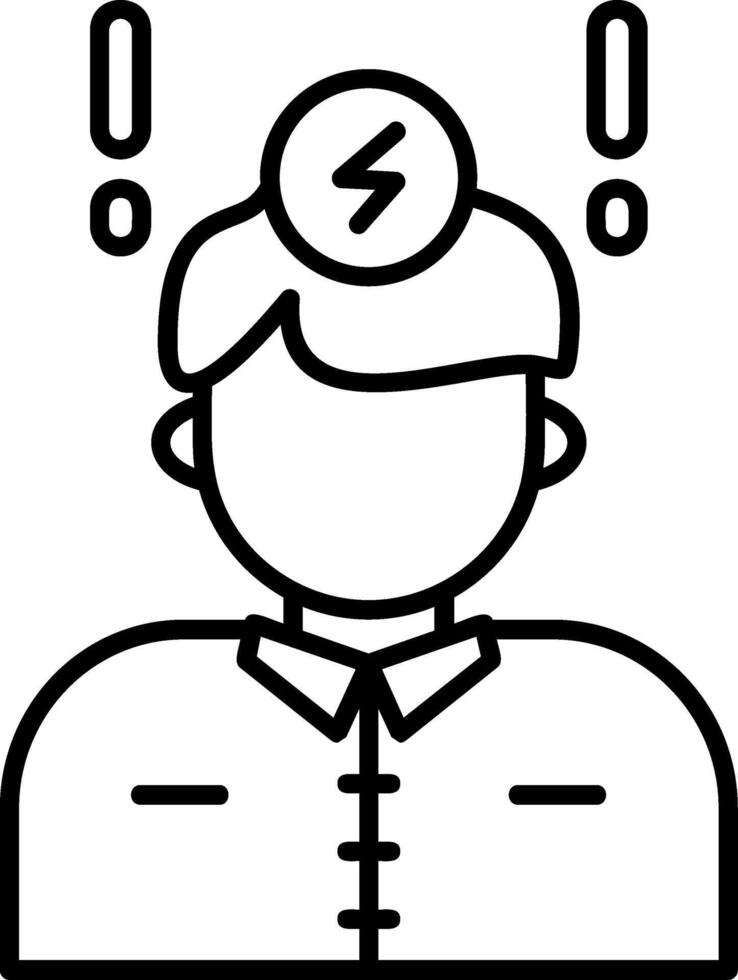 Anxiety Outline Style Icon vector
