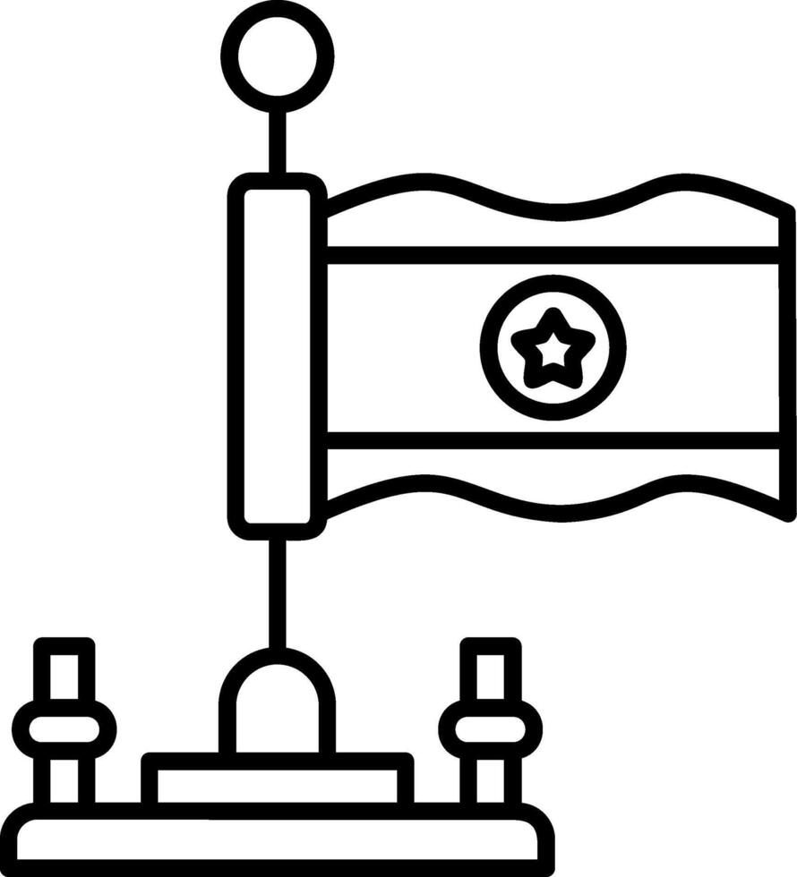 Paraguay Outline Style Icon vector