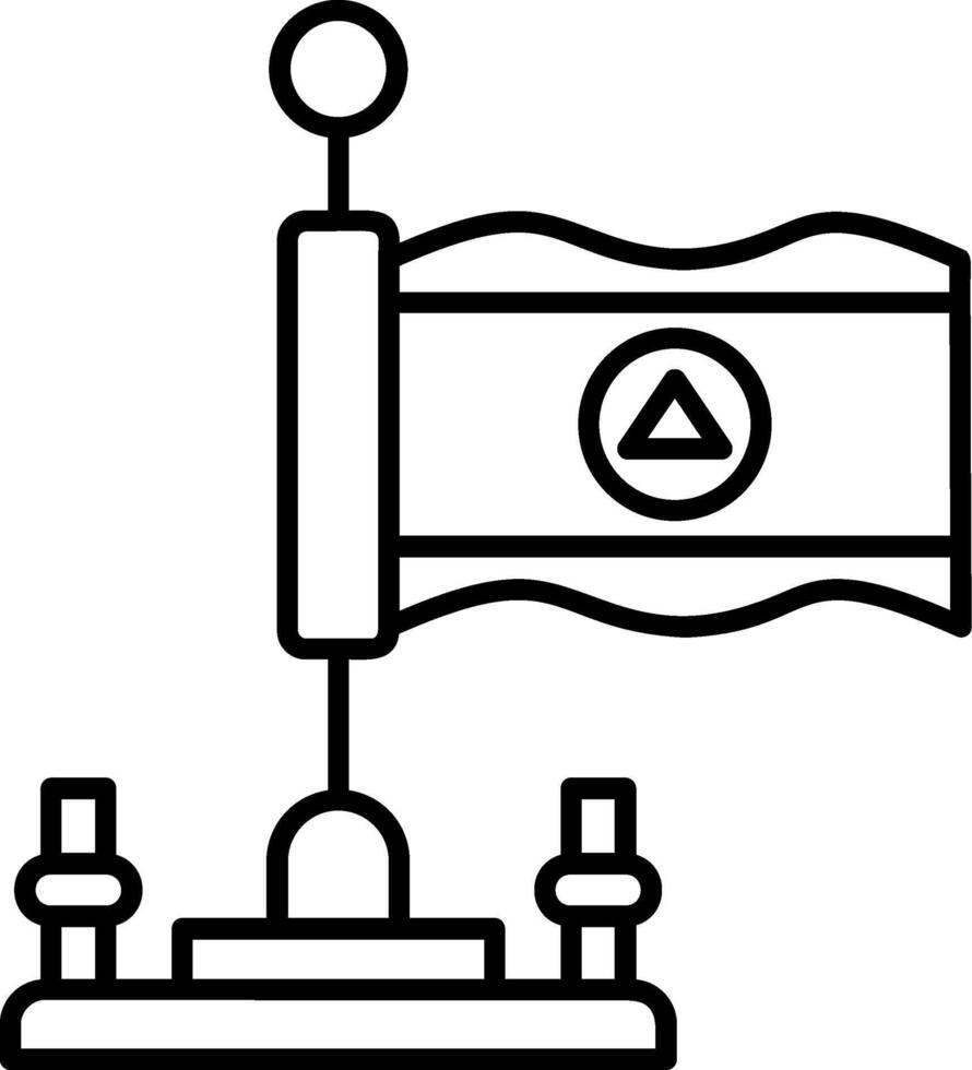 Nicaragua Outline Style Icon vector