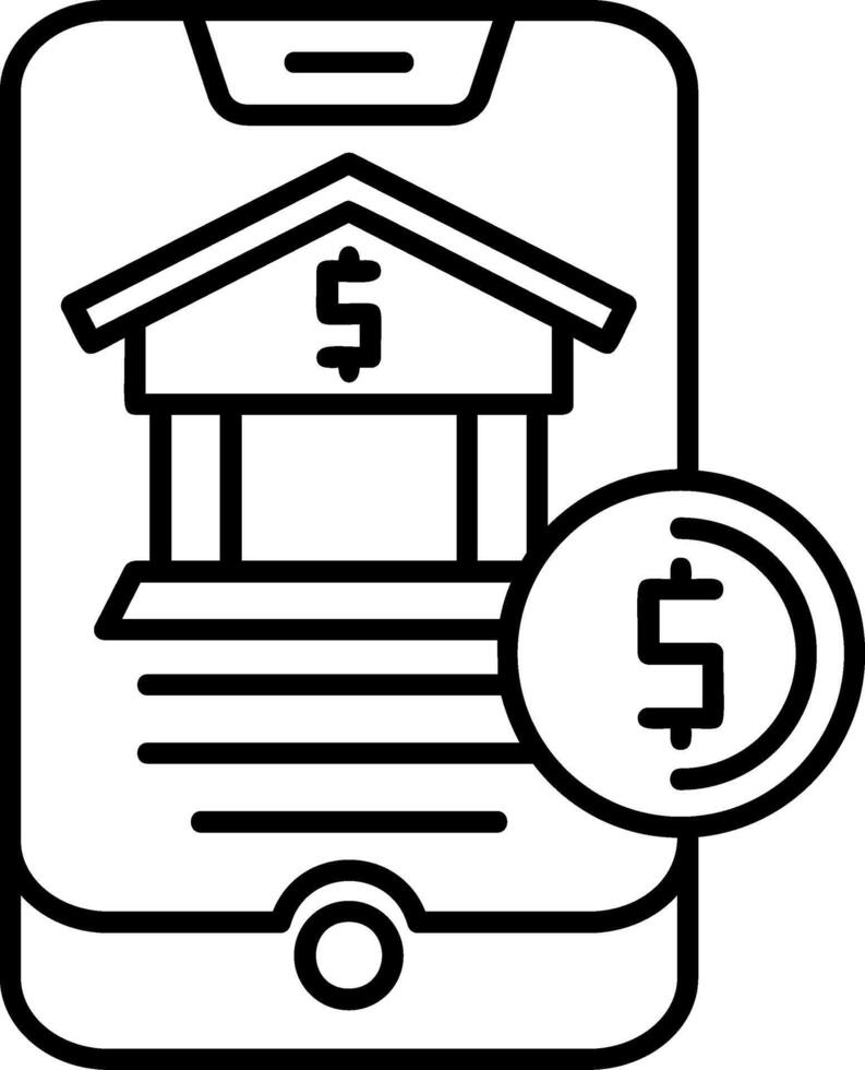 Loan Application Outline Icon vector
