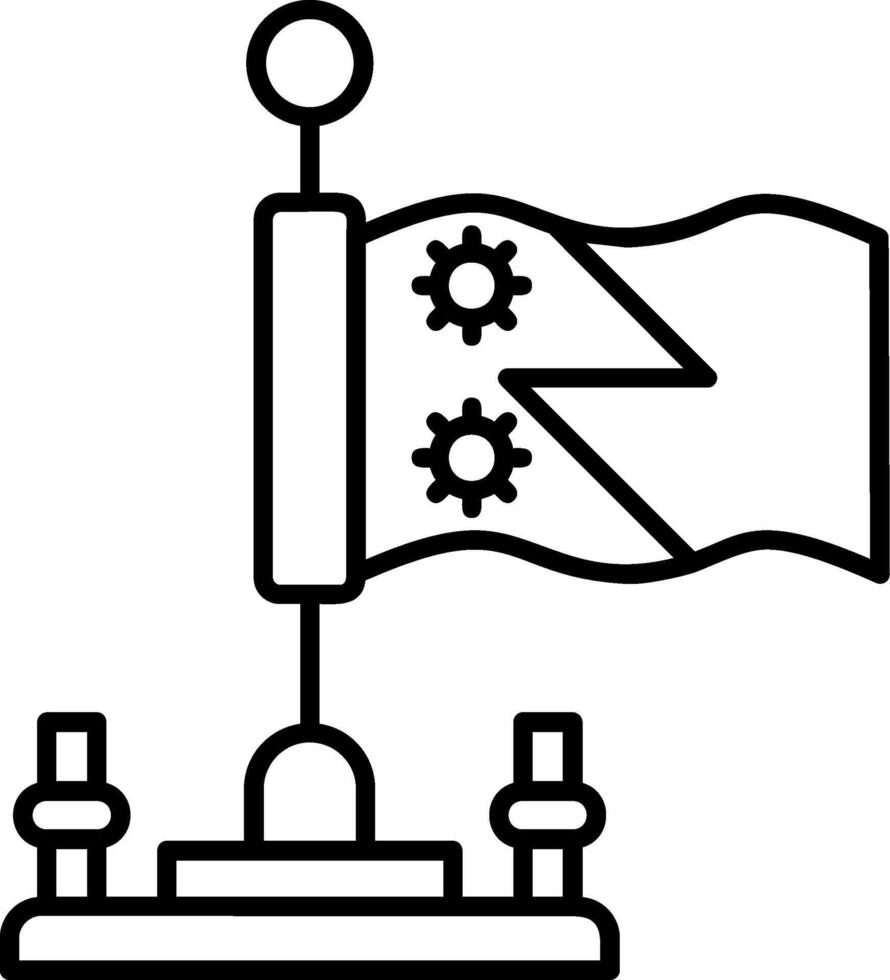Nepal Outline Style Icon vector