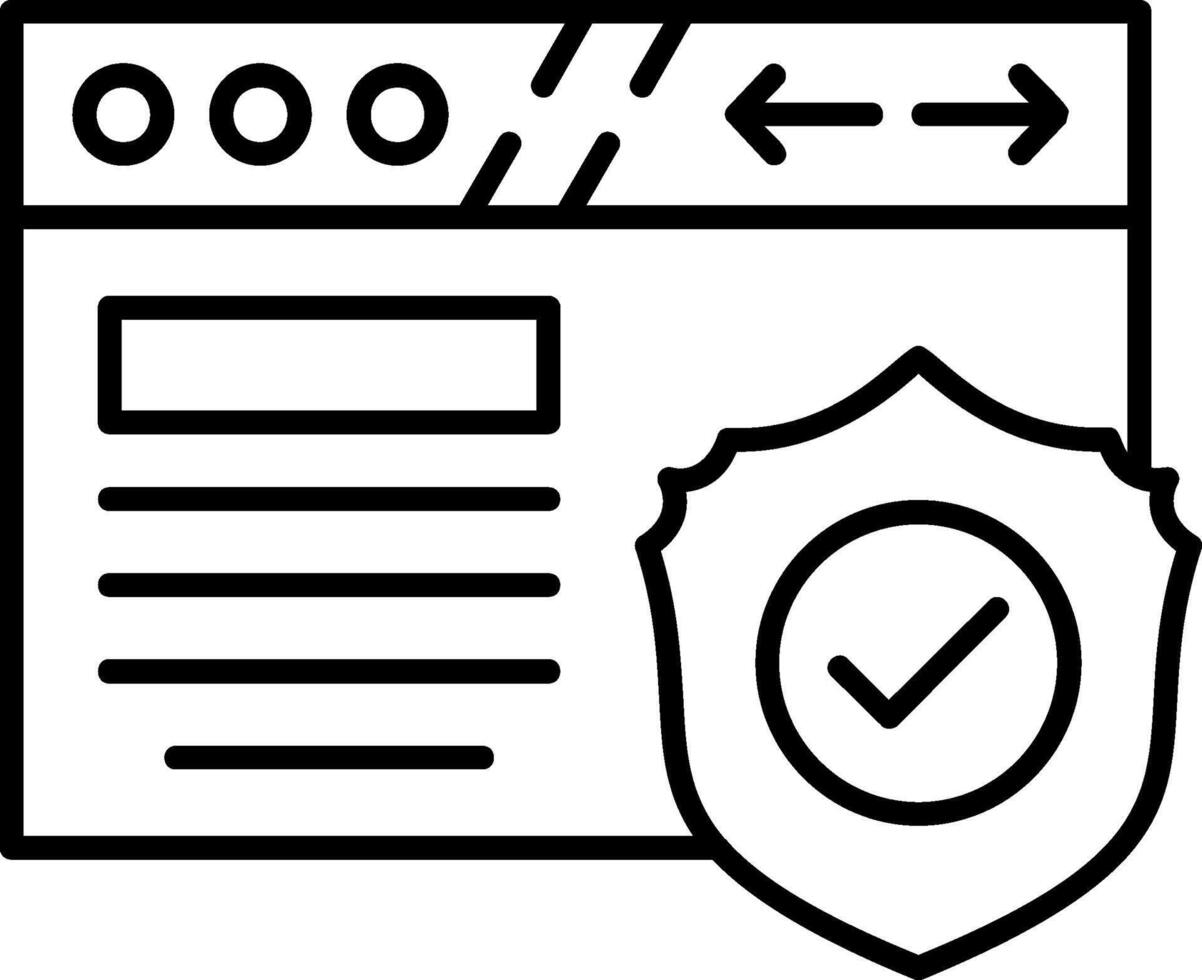 Online Security Outline Icon vector
