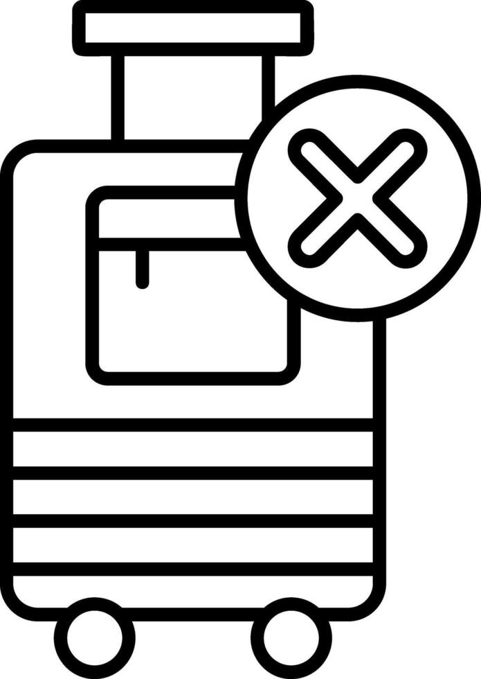 No Traveling Outline Style Icon vector