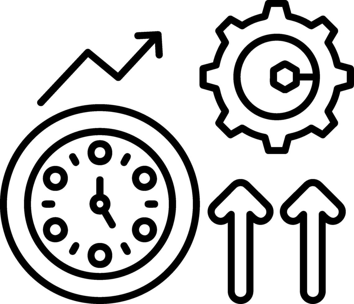 Productivity Outline Style Icon vector