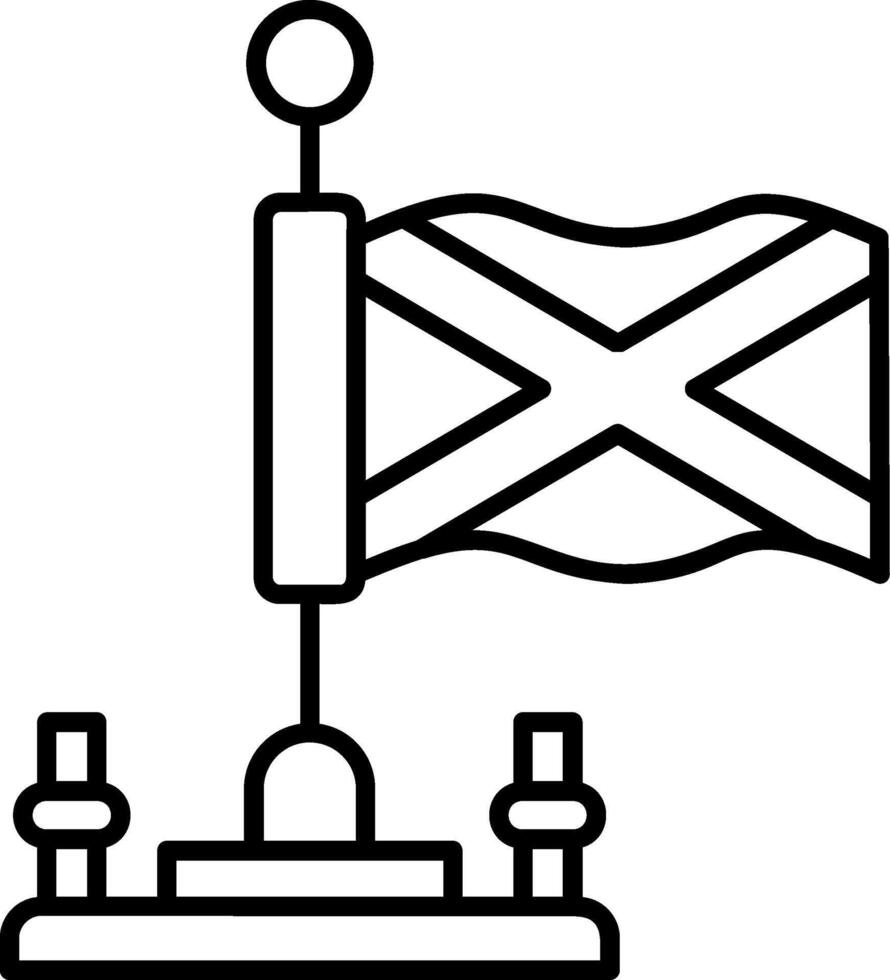 Scotland Outline Style Icon vector