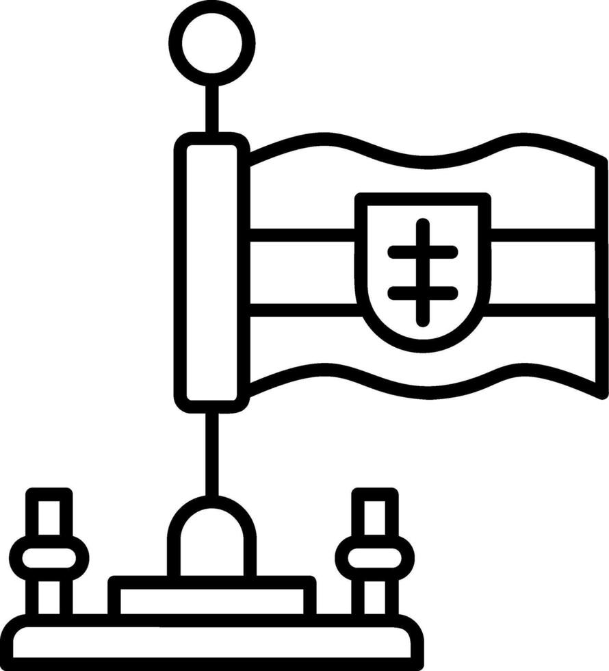 Croatia Outline Style Icon vector