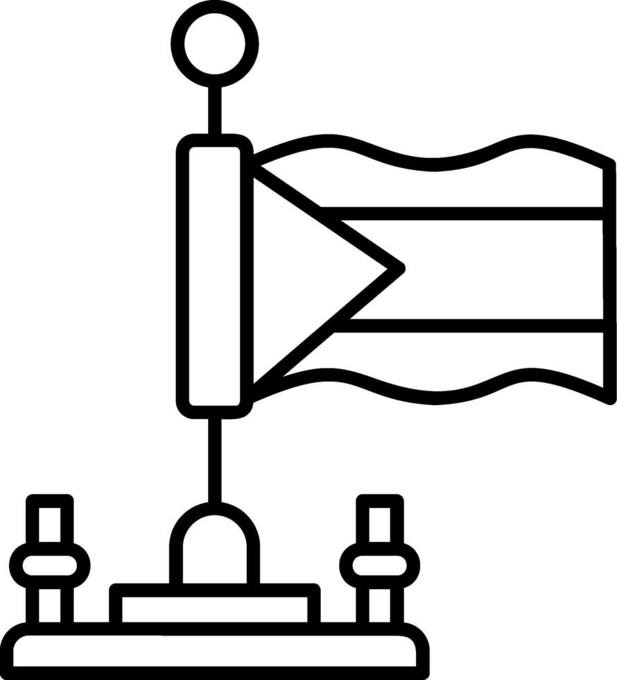 Bahamas Outline Style Icon vector