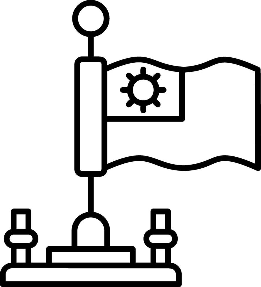 Taiwan Outline Style Icon vector