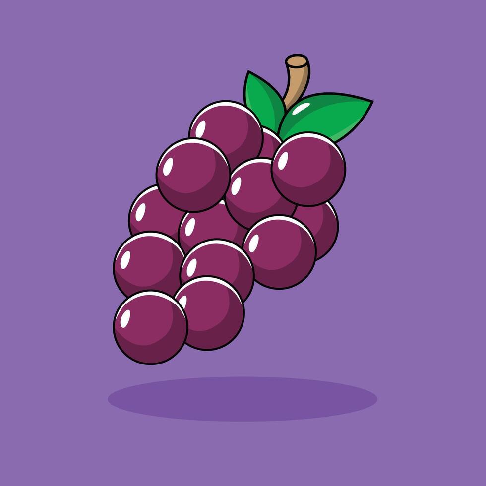 Trendy Grape Fruit vector