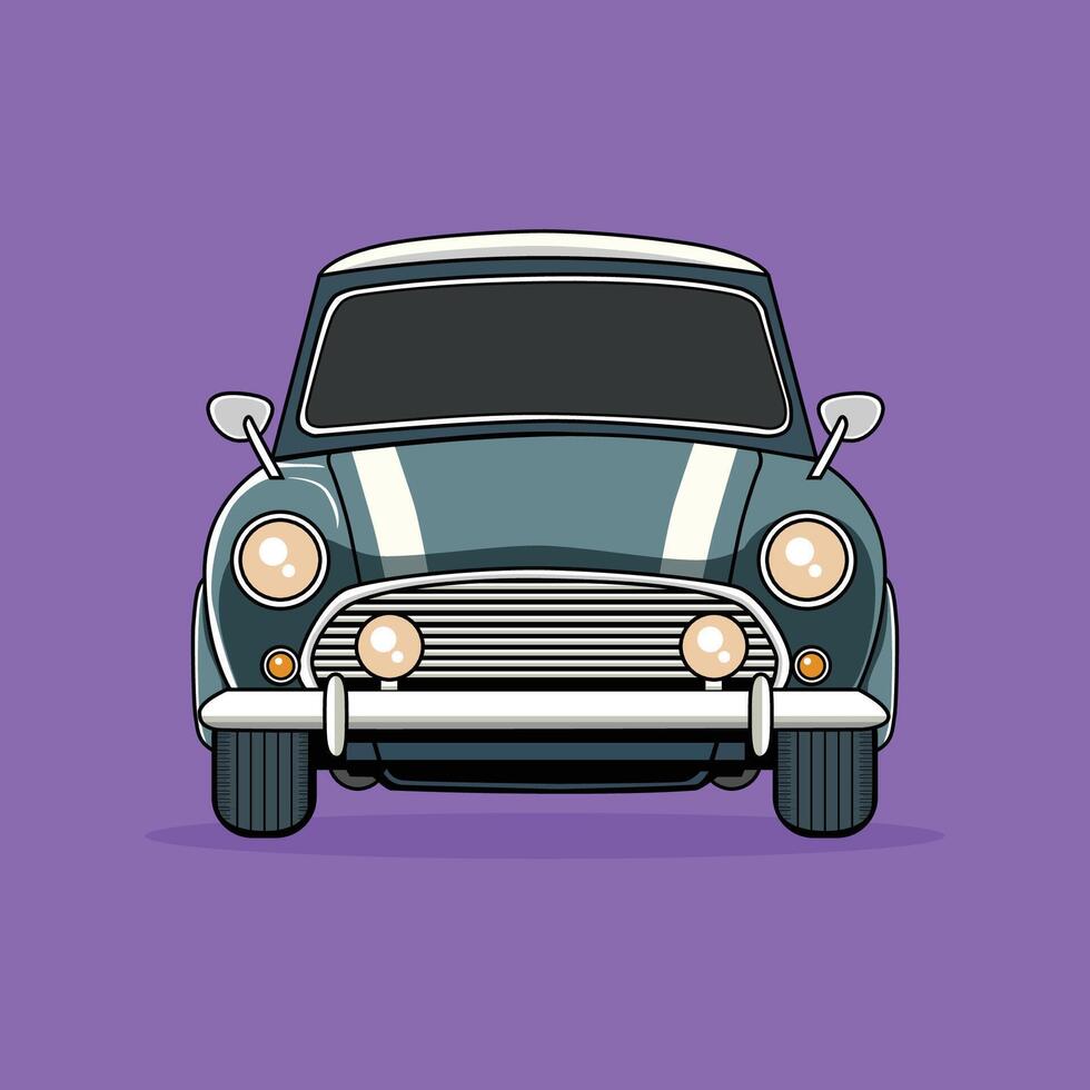 Vintage Mini Car Pop Style Artwork vector