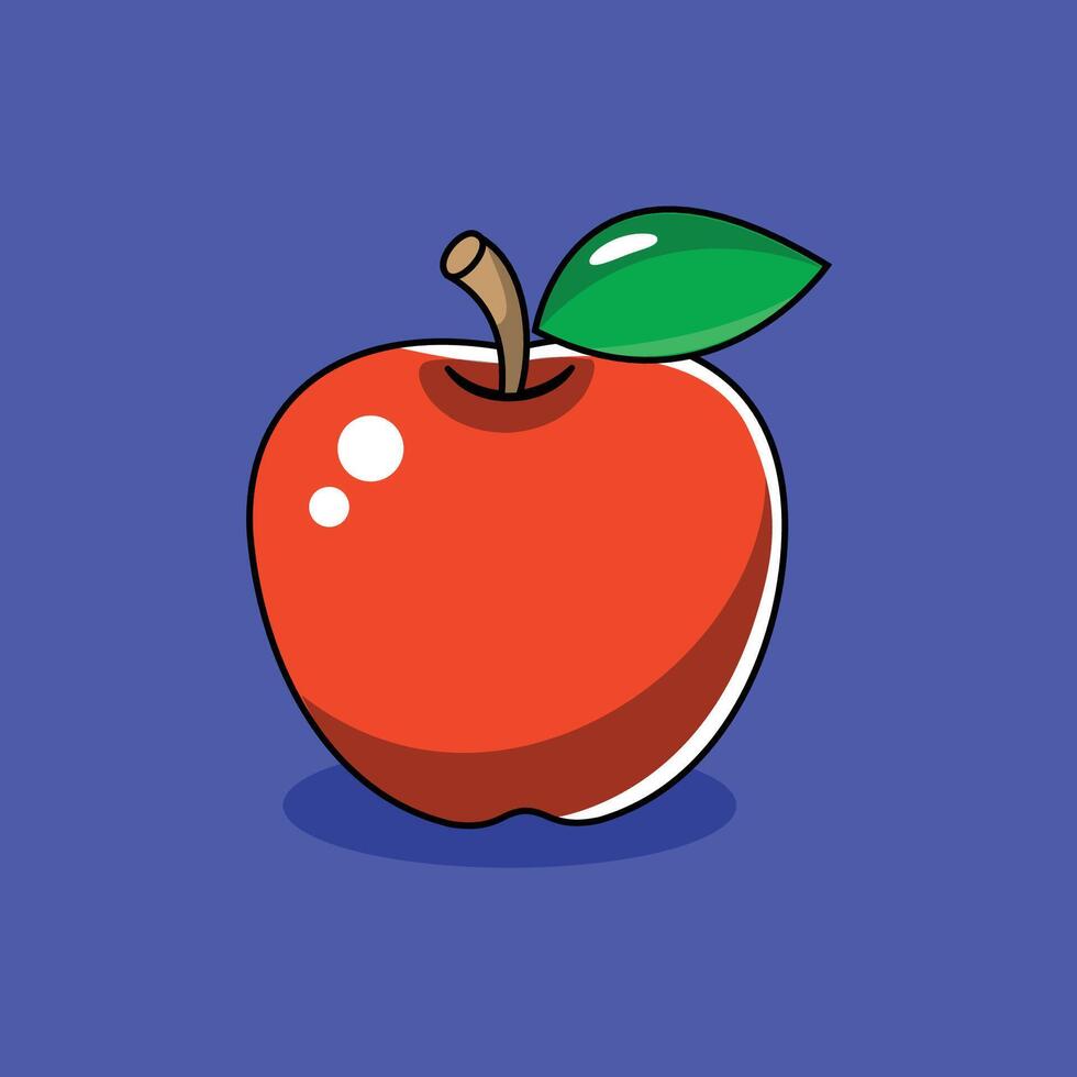 Trendy Apple Fruit vector