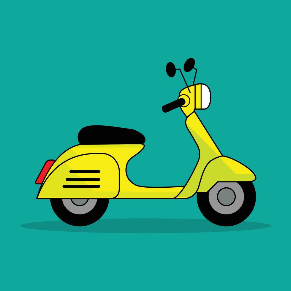 Vibrant Retro Moped for Modern Commute vector