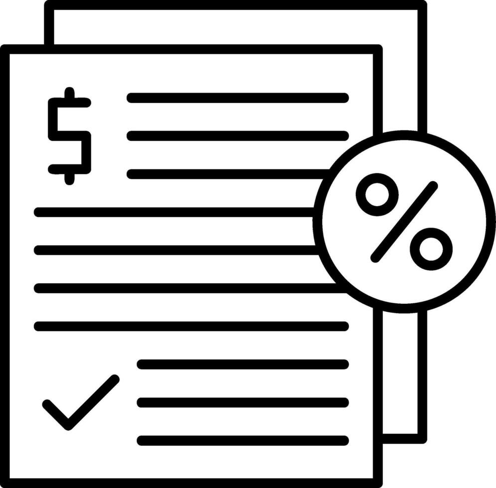 Taxation Outline Icon vector