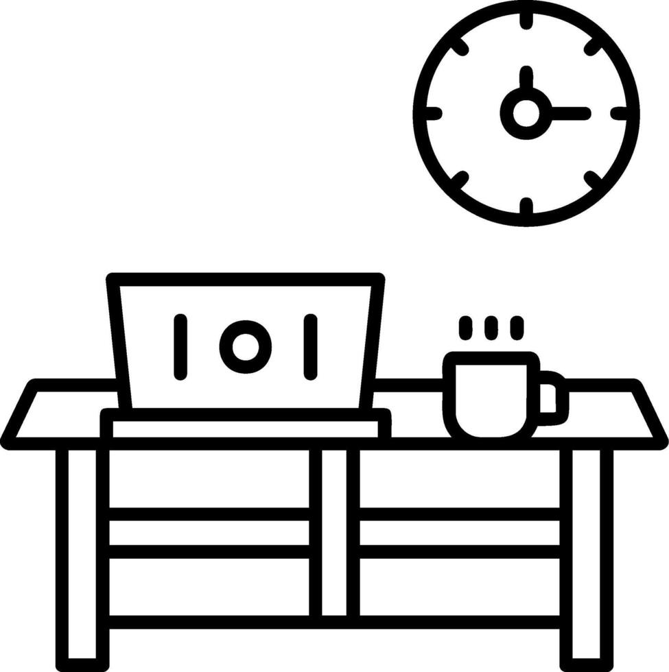 Workplace Outline Icon vector