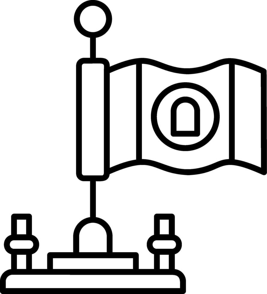 Afghanistan Outline Style Icon vector