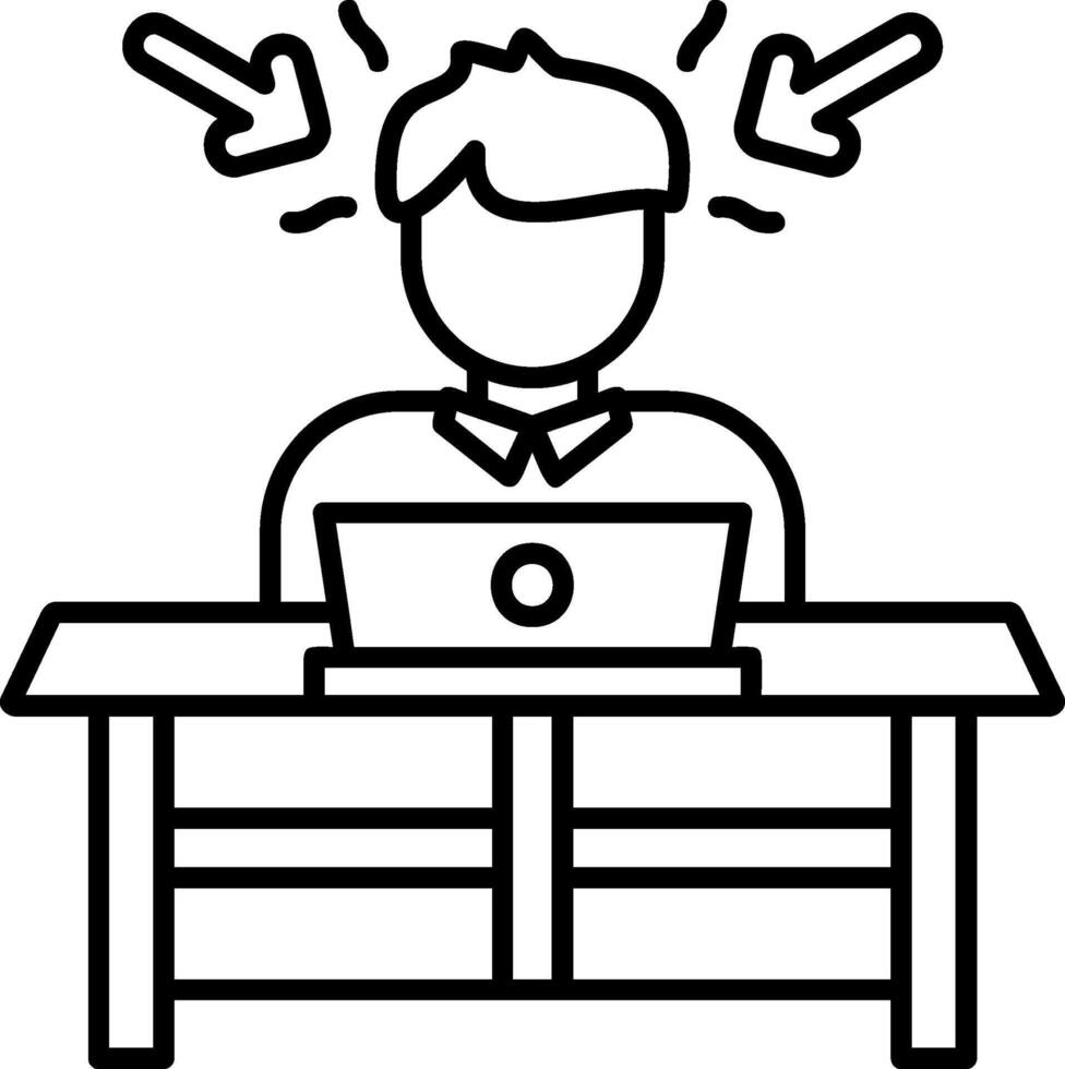 Pressure Outline Style Icon vector