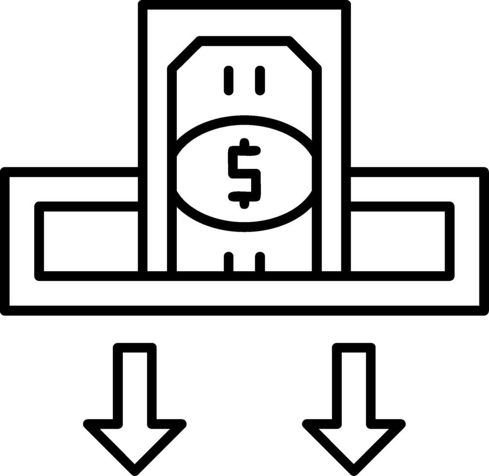 Direct Deposit Outline Icon vector