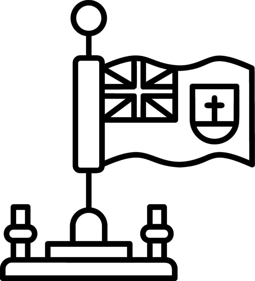 Montserrat Outline Style Icon vector