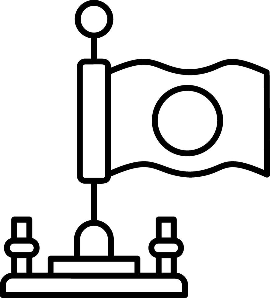 Palau Outline Style Icon vector