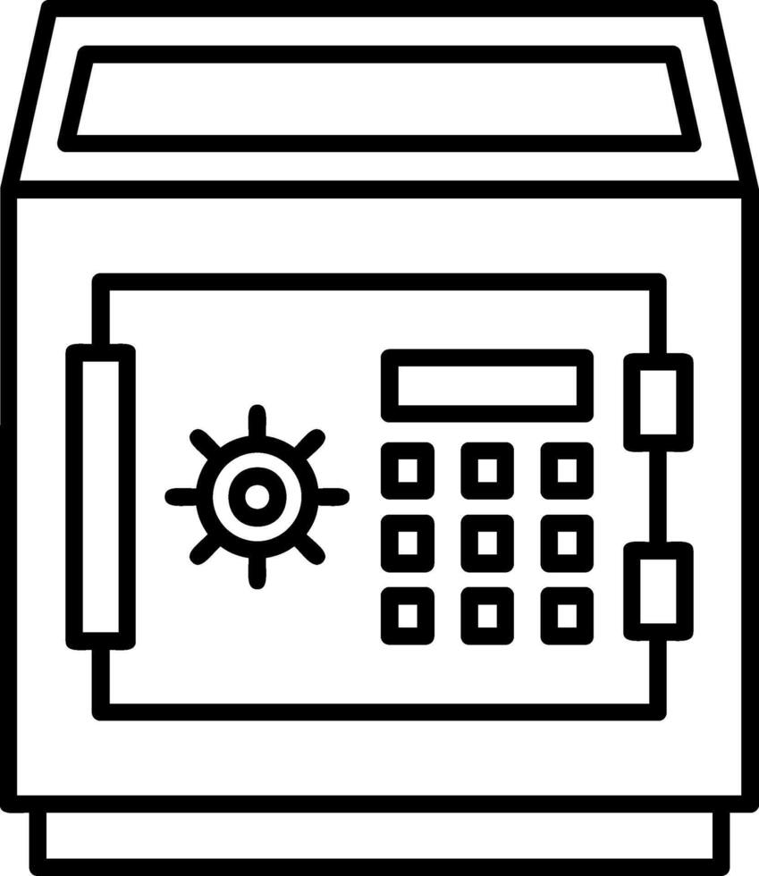 Bank Vault Outline Icon vector