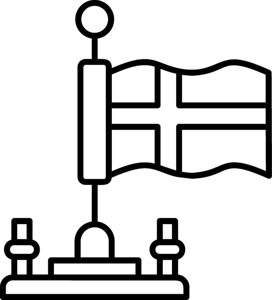 Sweden Outline Style Icon vector
