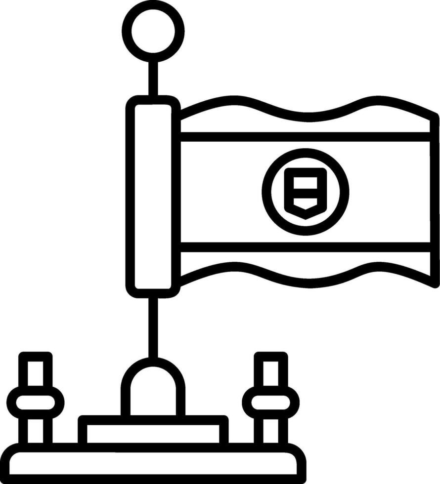 Belize Outline Style Icon vector