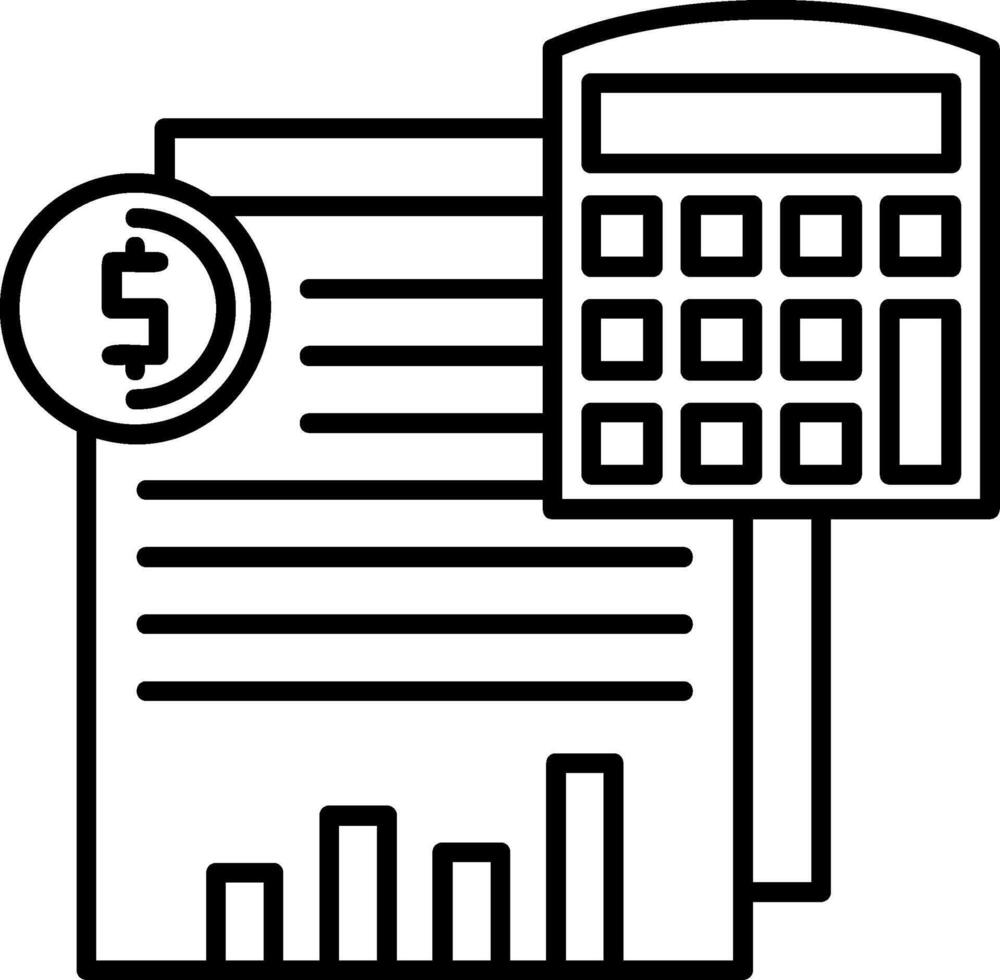 Budgeting Outline Icon vector