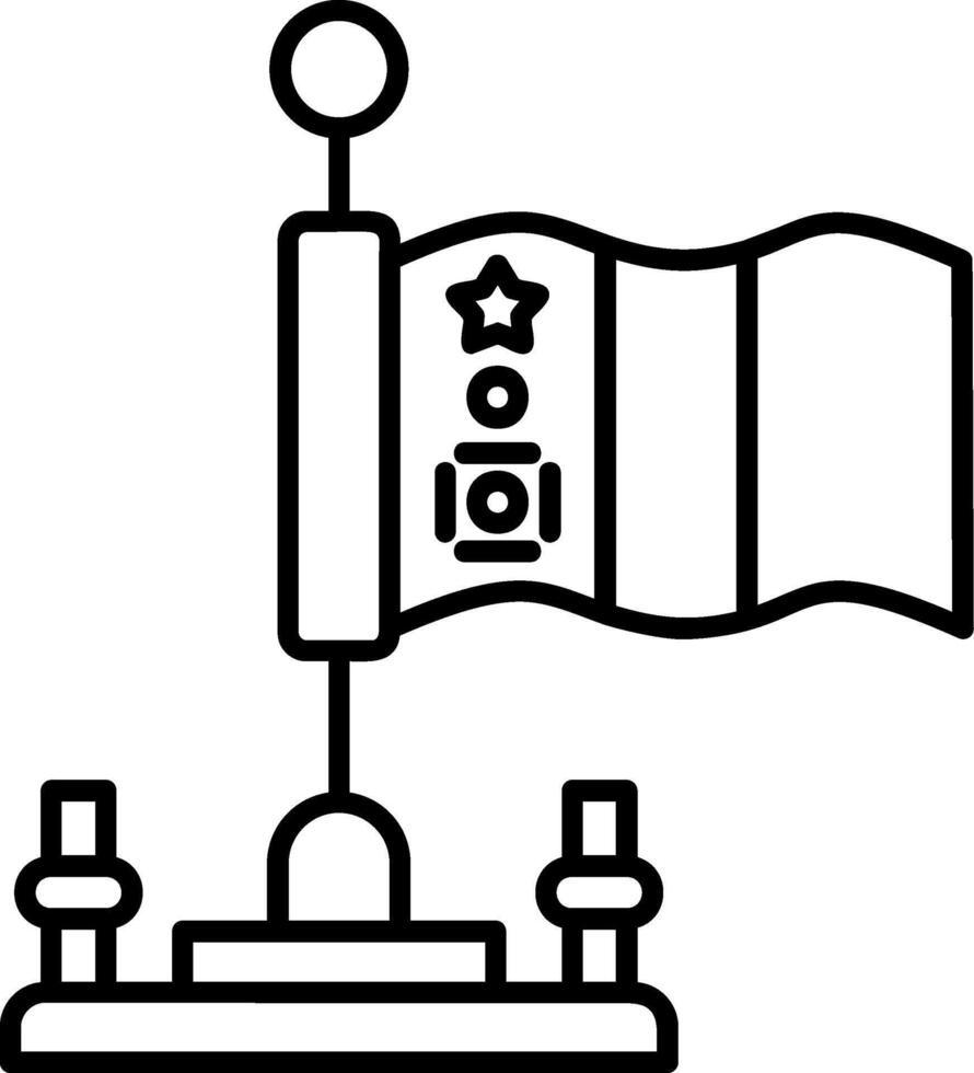 Mongolia Outline Style Icon vector