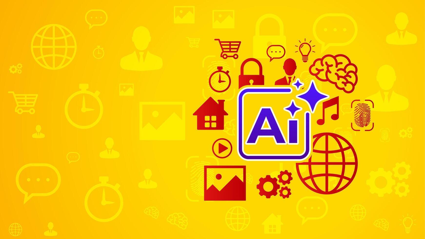 Flat illustration of an artificial intelligence assistant vector