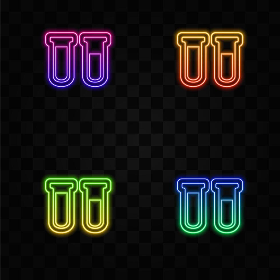 test tube icon. research laboratory. neon style vector