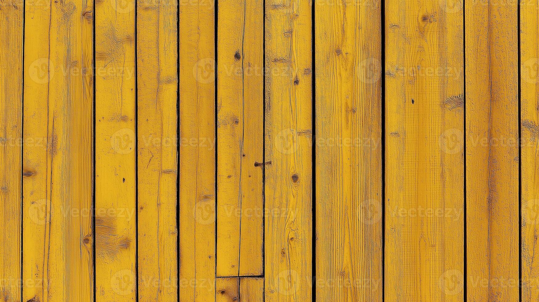 Yellow Wooden Plank Wall Background Rustic Painted Wood Texture for Design and Decoration photo