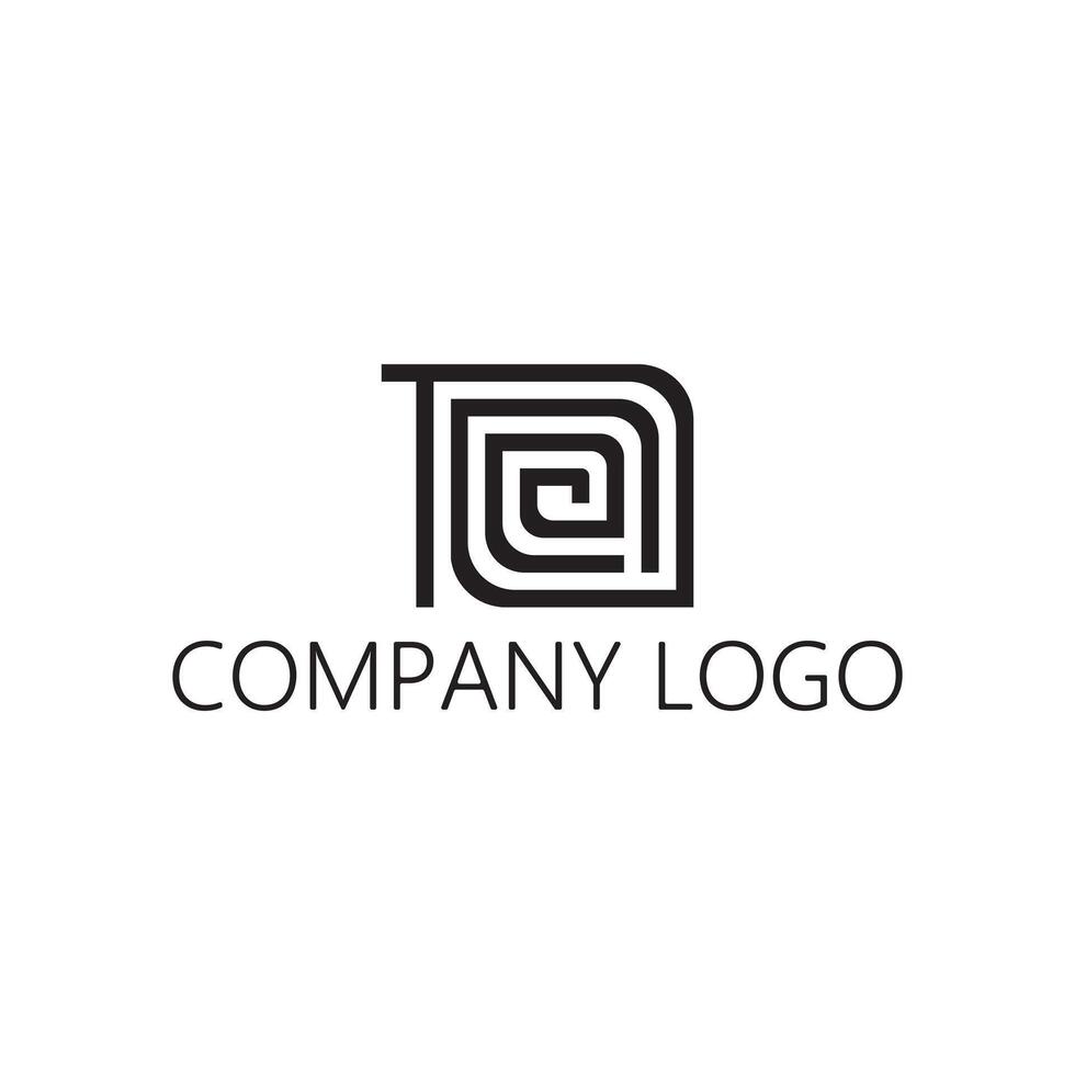 TG geometric business logo design vector