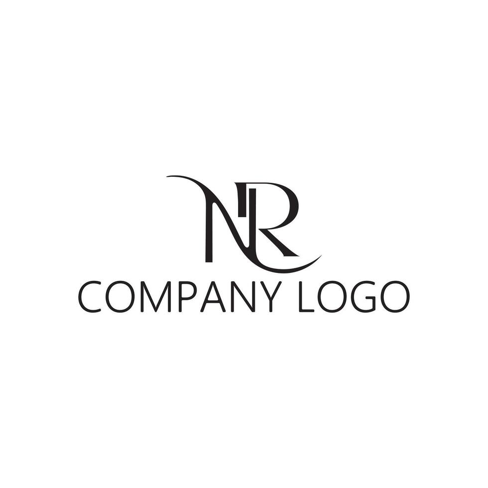 NR company logo design vector