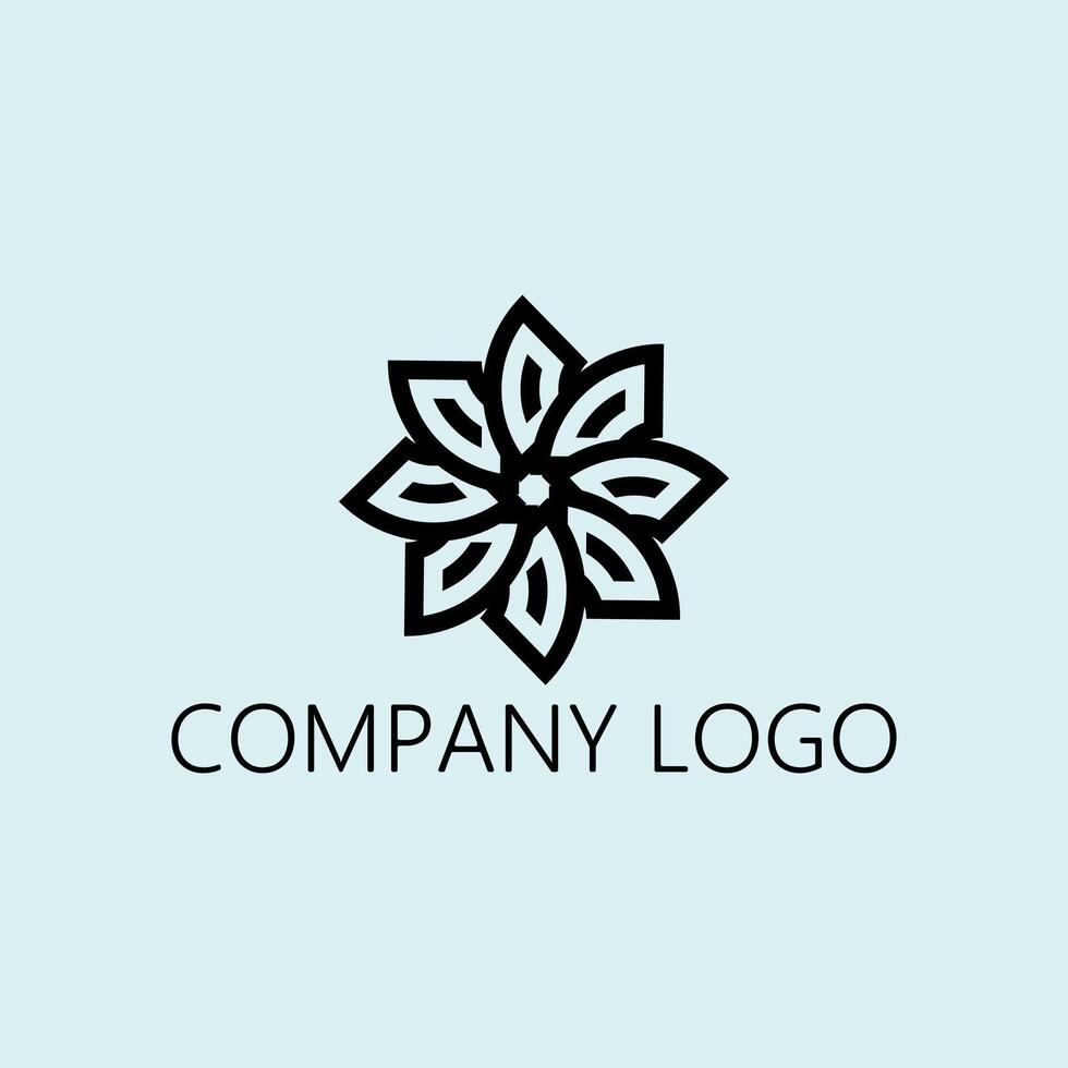 abstract Flower business logo design vector