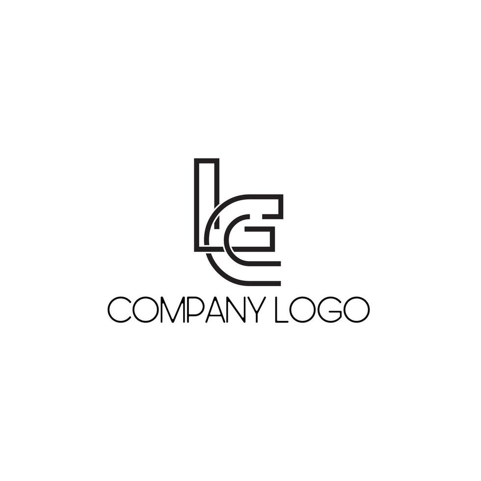 LC logo design vector