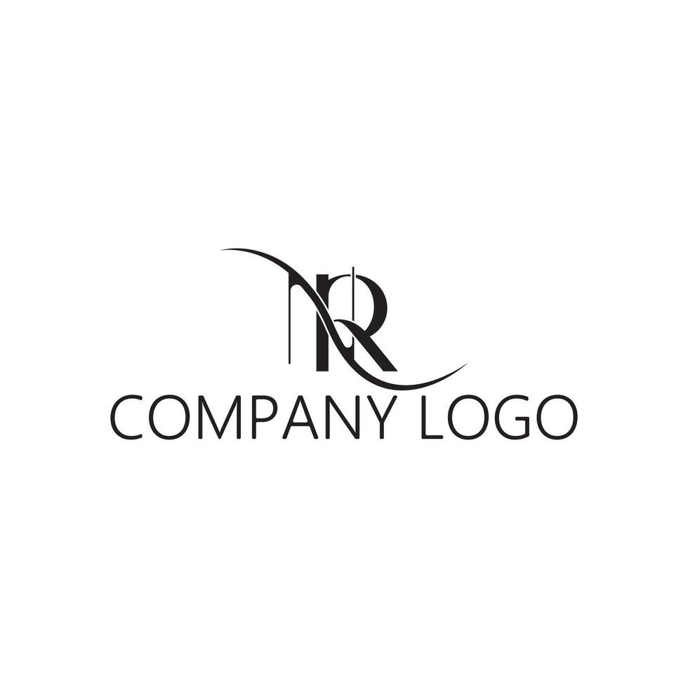 NR business logo design vector