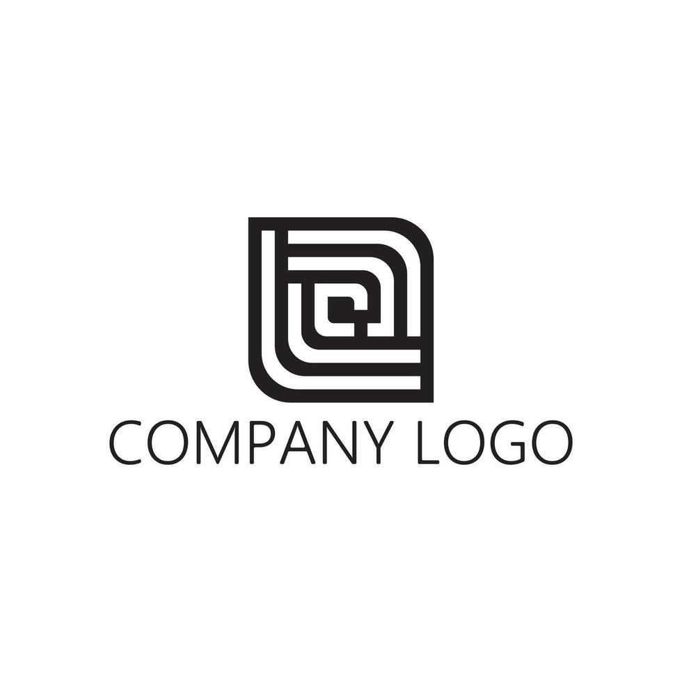 EG geometric business logo design vector