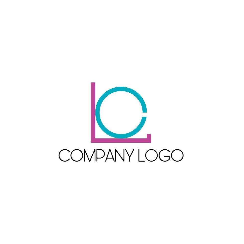 LC elegant company logo design vector