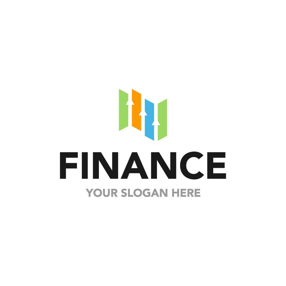 Financial growth logo design. Suitable for your financial company, logo, illustration, animation, etc. vector