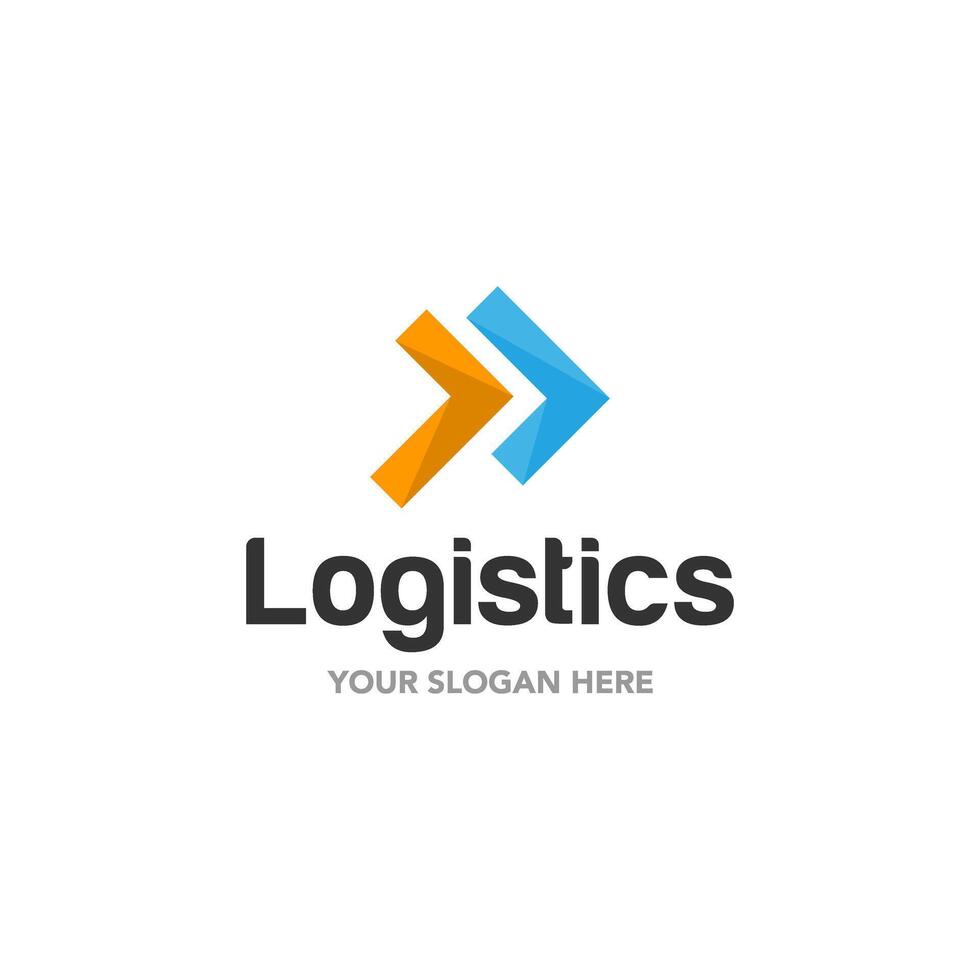 Transport logistic logo of express arrow moving forward for courier delivery or transportation and shipping service. Suitable for your design need, logo, illustration, animation, etc. vector