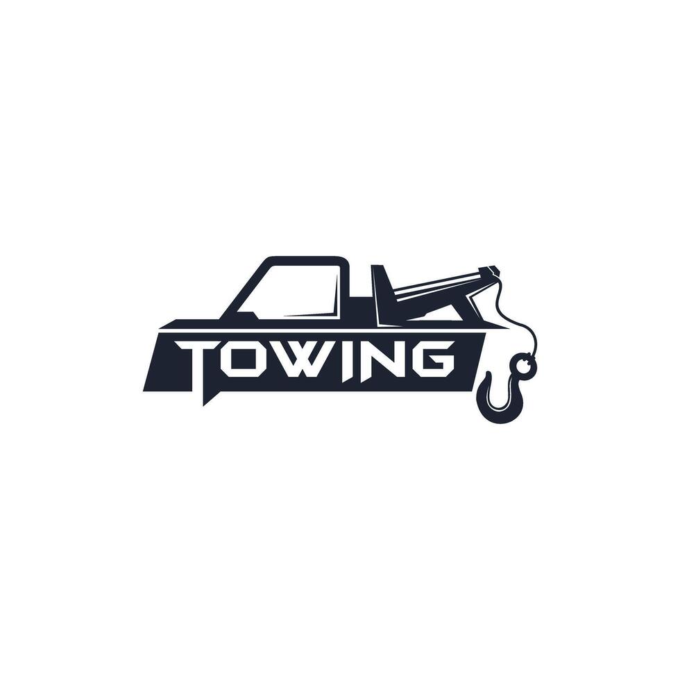 Towing company logo concept. Suitable for your design need, logo, illustration, animation, etc. vector