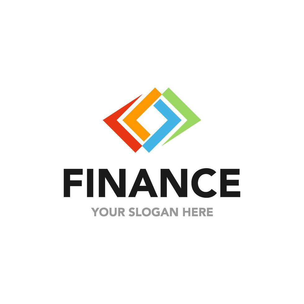 Flat design Financial logo template. Suitable for your financial company, logo, illustration, animation, etc. vector