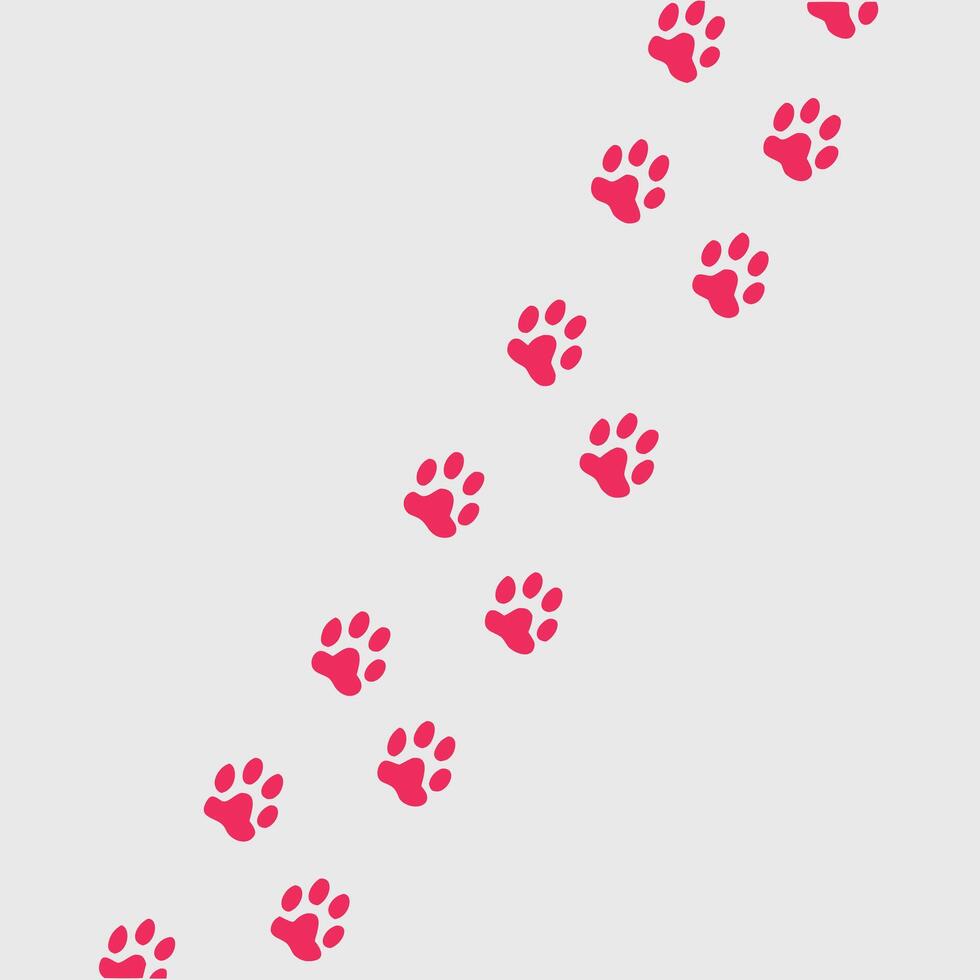 Printable Paw Print Fabric and Paper Design vector