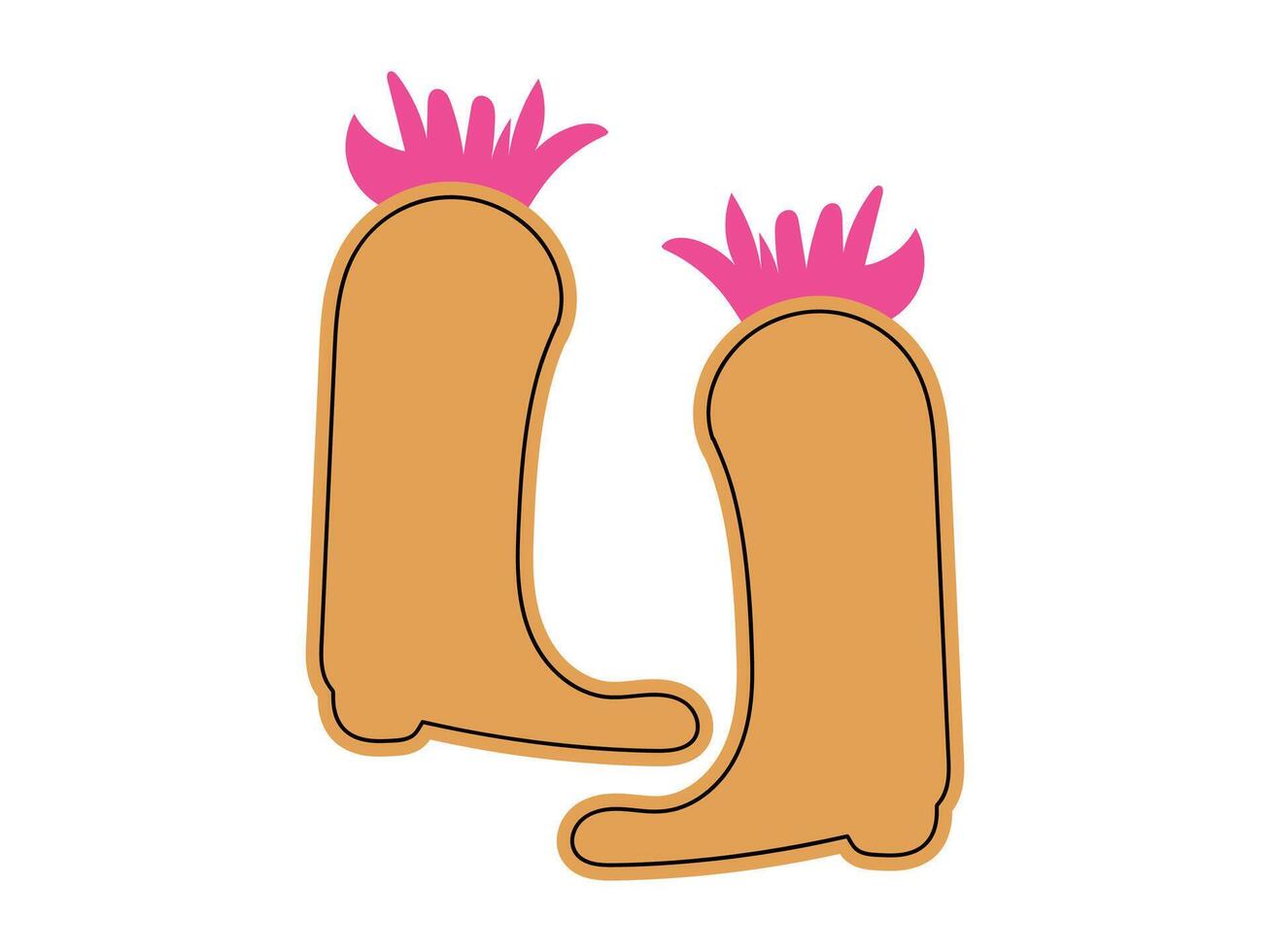 Whimsical footwear illustration vector