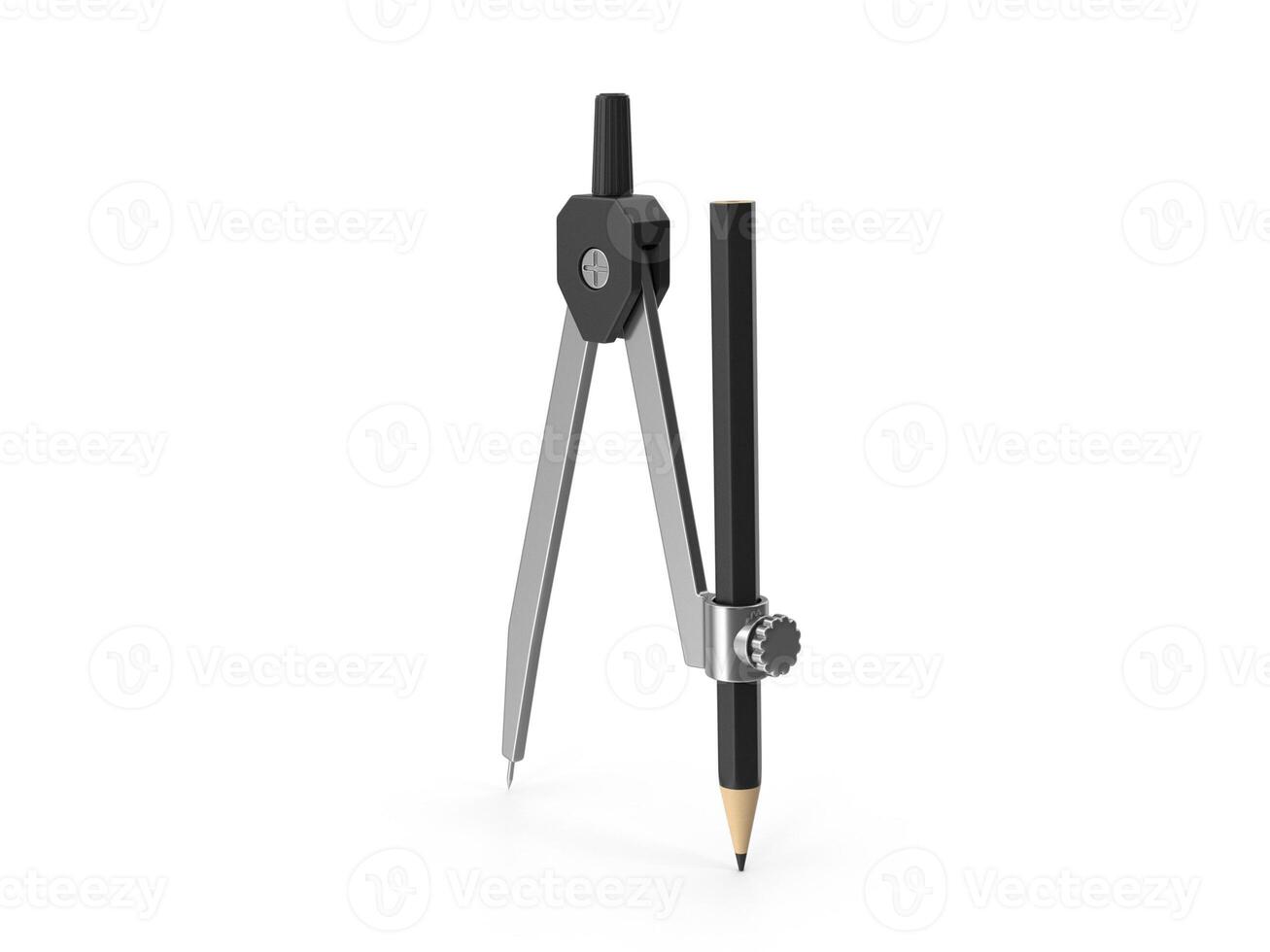 Precision Drawing Compass Geometry Tool for Architects Designers 3d , white background photo