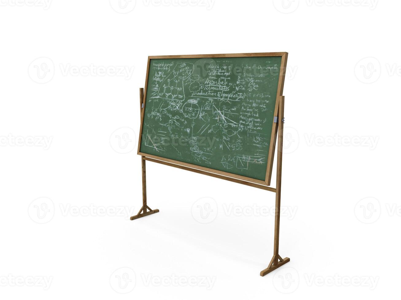 Vintage Chalkboard Education Classroom Resource 3d white background photo