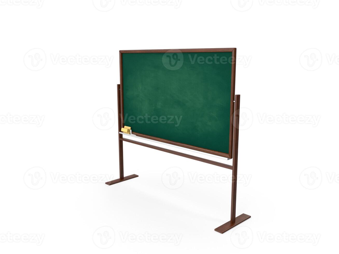 Green Chalkboard Classroom Learning Tool 3d white background photo